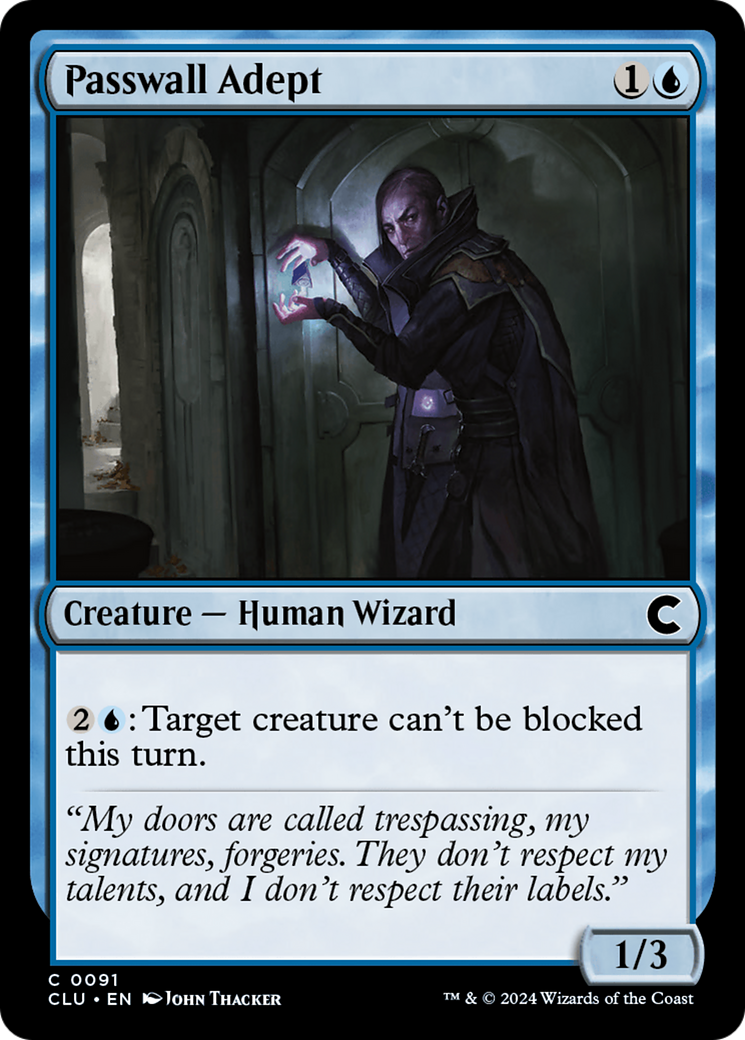 Passwall Adept (CLU-091) [Ravnica: Clue Edition]