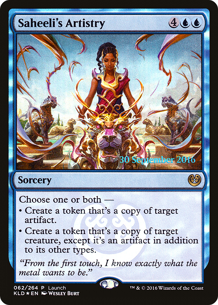 Saheeli's Artistry (LARP-062) [Kaladesh Promos] Foil