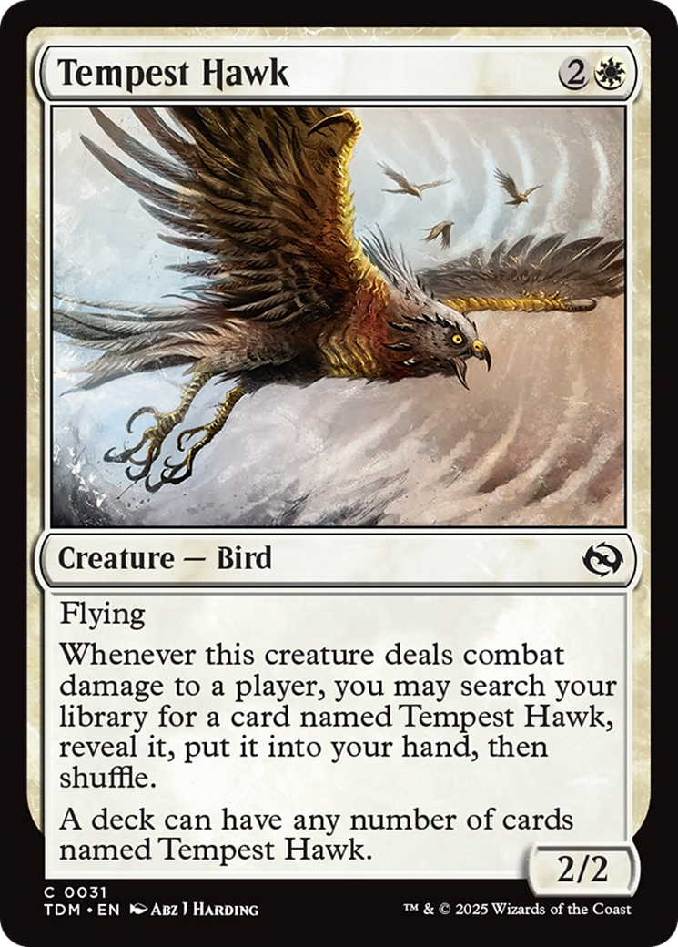 Tempest Hawk (TDM-031) [Tarkir: Dragonstorm] Foil