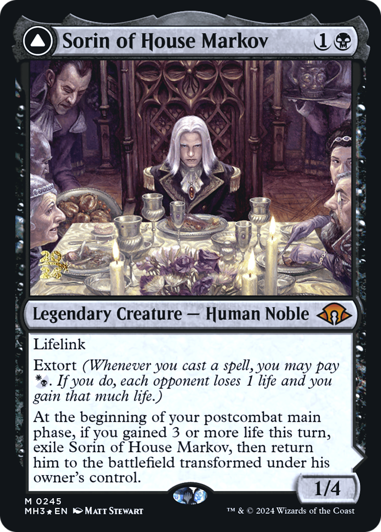 Sorin of House Markov // Sorin, Ravenous Neonate (PRE-245S) [Modern Horizons 3 Promos] Foil