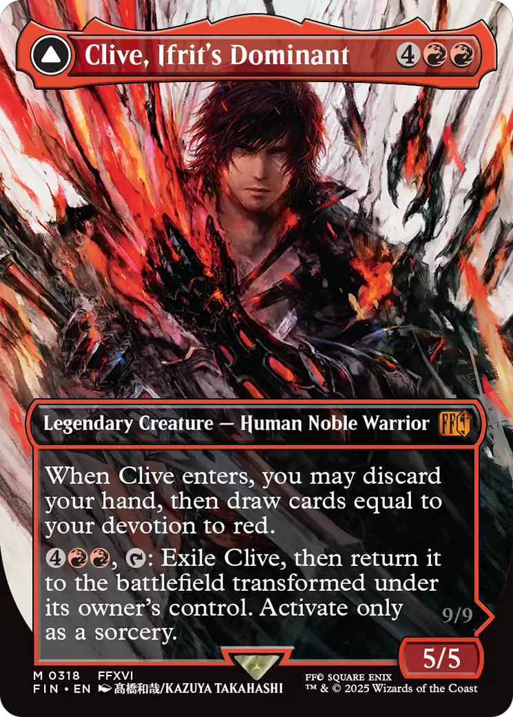 Clive, Ifrit's Dominant (0318) (Borderless) (FIN-318) [FINAL FANTASY] (Borderless) Foil