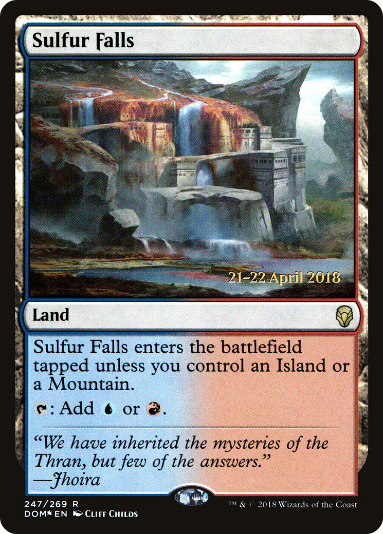 Sulfur Falls (PRE-247S) [Dominaria Promos] Foil