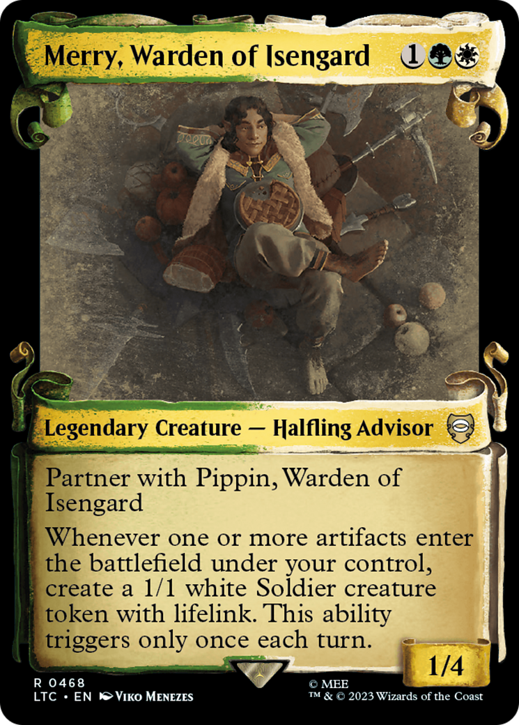 Merry, Warden of Isengard (LTC-468) [Tales of Middle-earth Commander]: (Showcase) Foil