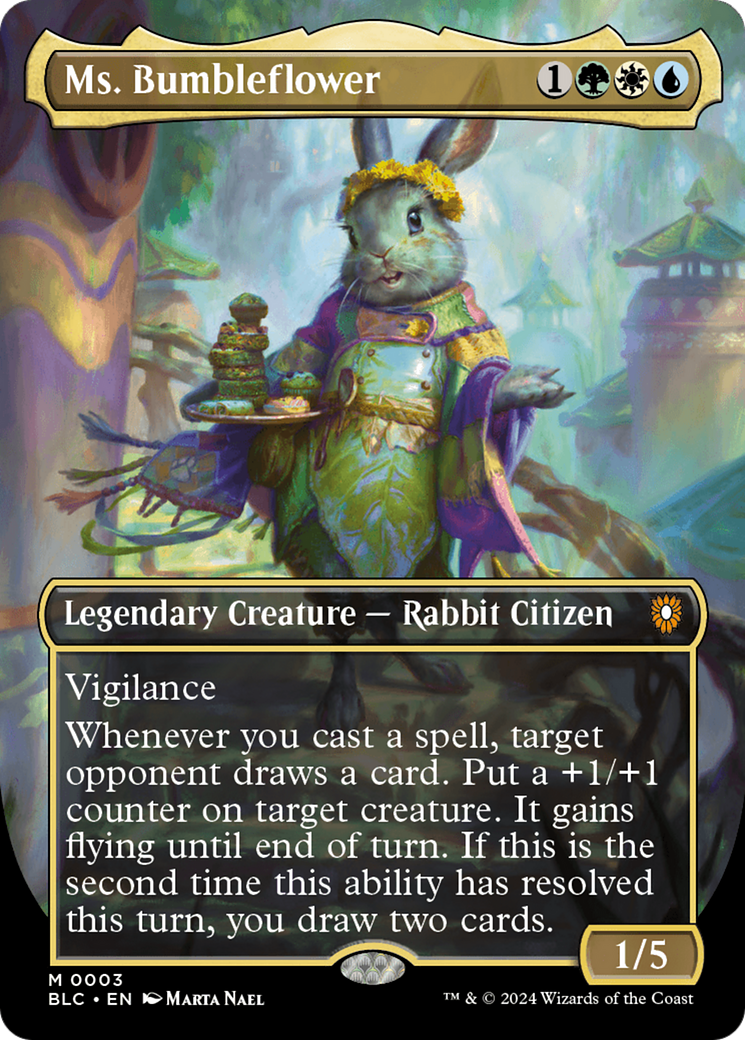 Ms. Bumbleflower (BLC-003) [Bloomburrow Commander] (Borderless) Foil