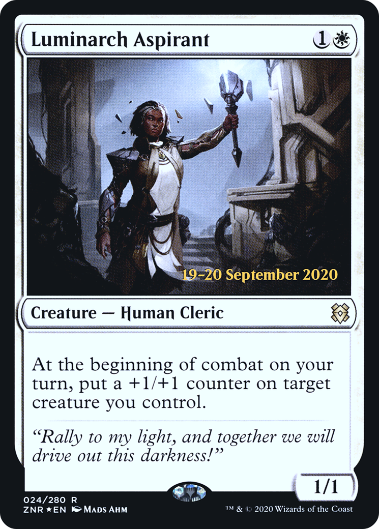 Luminarch Aspirant (PRE-24S) [Zendikar Rising Promos] Foil