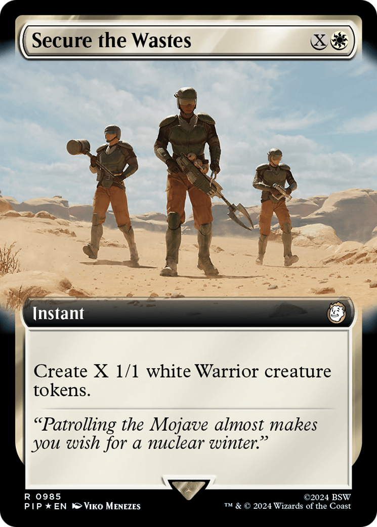 Secure the Wastes (PIP-985) [Fallout]: (Extended Art) Foil