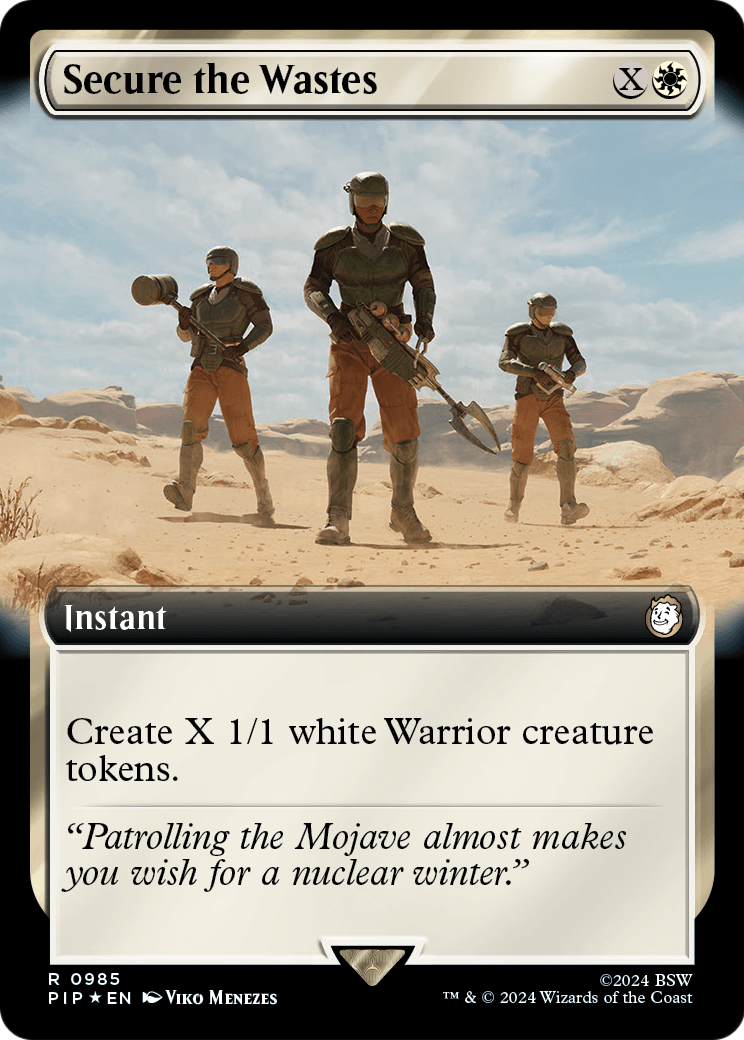 Secure the Wastes (Extended Art) (Surge Foil) (PIP-985) [Fallout] Foil