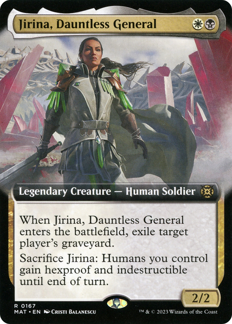 Jirina, Dauntless General (MAT-167) [March of the Machine: The Aftermath]: (Extended Art) Foil
