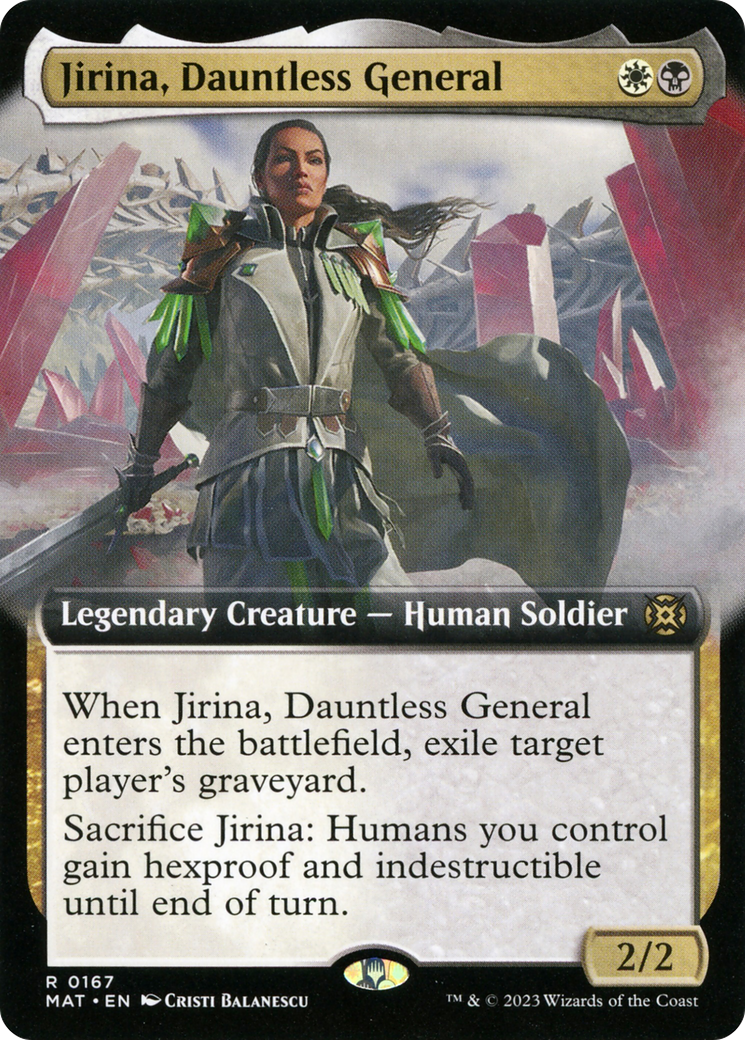 Jirina, Dauntless General (Extended Art) (MAT-167) [March of the Machine: The Aftermath]