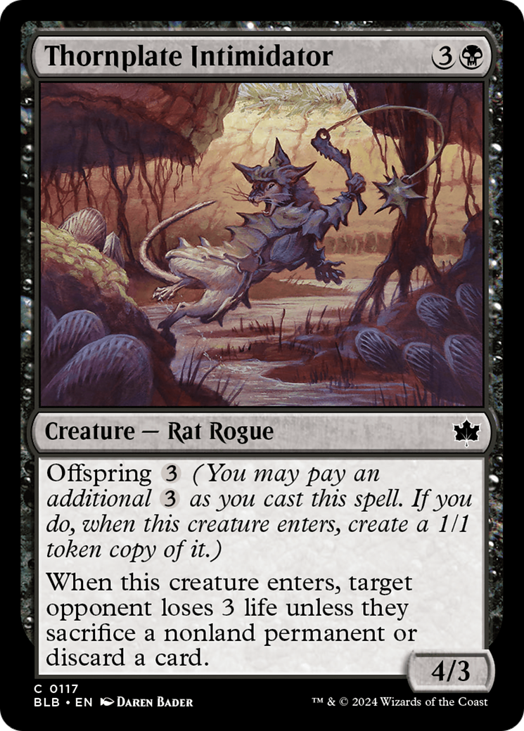 Thornplate Intimidator (BLB-117) [Bloomburrow] Foil