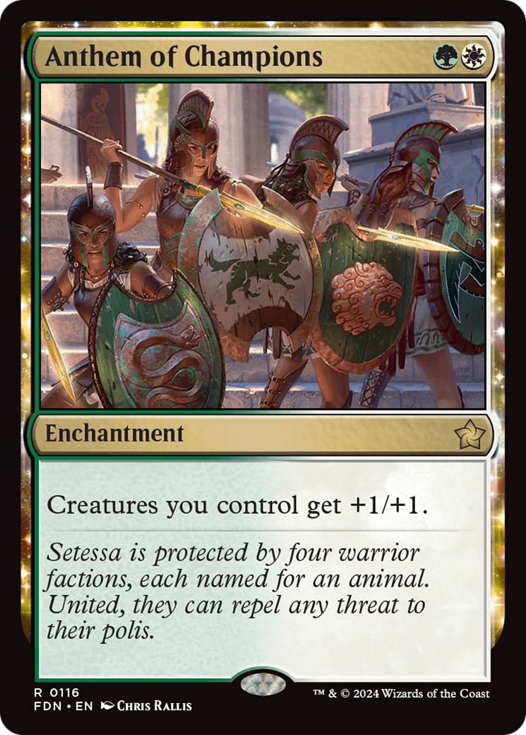 Anthem of Champions (FDN-116) [Foundations]: (nyxtouched) Foil