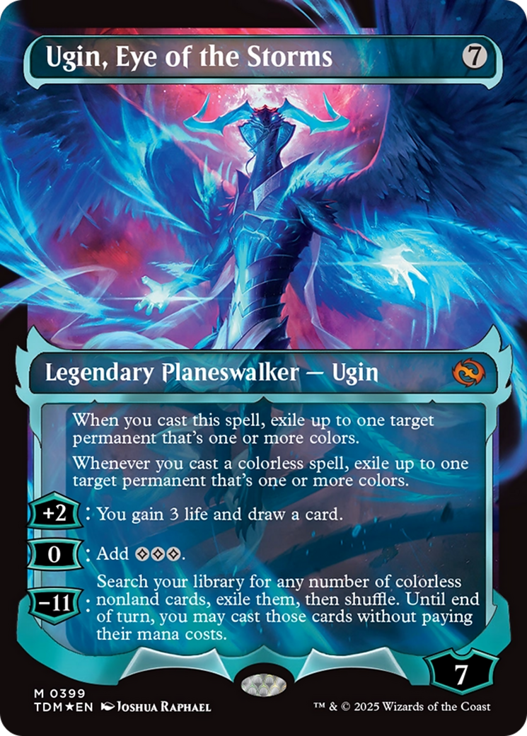 Ugin, Eye of the Storms (TDM-399) [Tarkir: Dragonstorm]: (Showcase) (Borderless) Foil