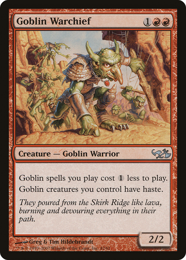 Goblin Warchief (EVG-042) [Duel Decks: Elves vs. Goblins]