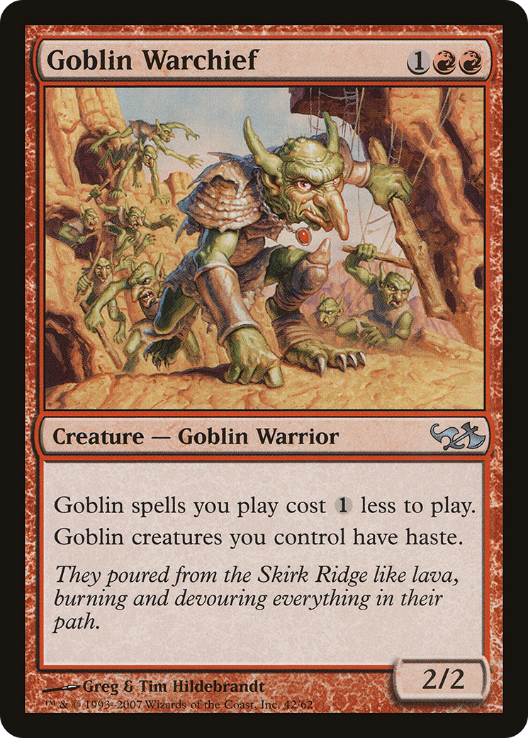 Goblin Warchief (EVG-042) [Duel Decks: Elves vs. Goblins]