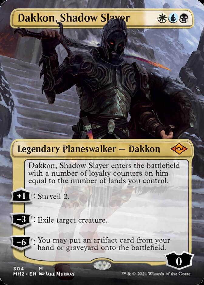 Dakkon, Shadow Slayer (MH2-304) [Modern Horizons 2] (Borderless) Foil