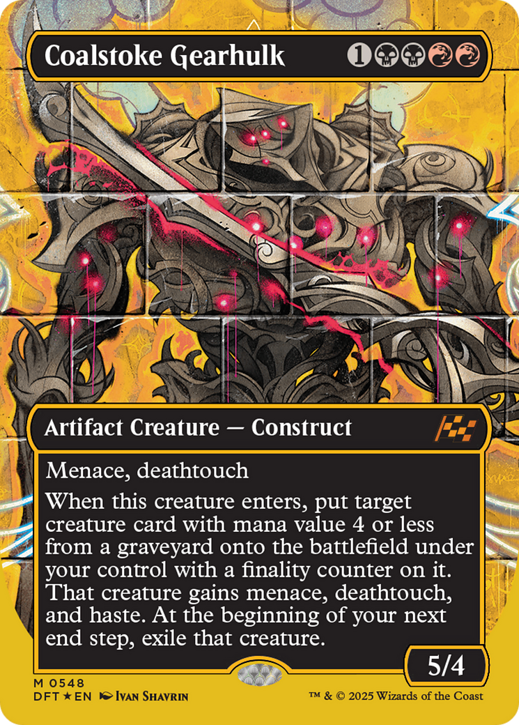 Coalstoke Gearhulk (DFT-548) [Aetherdrift] (Borderless) Foil