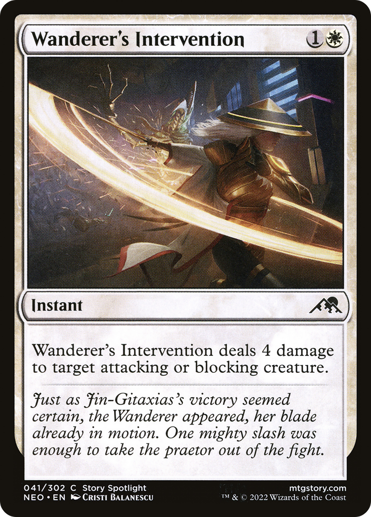 Wanderer's Intervention (NEO-041) [Kamigawa: Neon Dynasty]