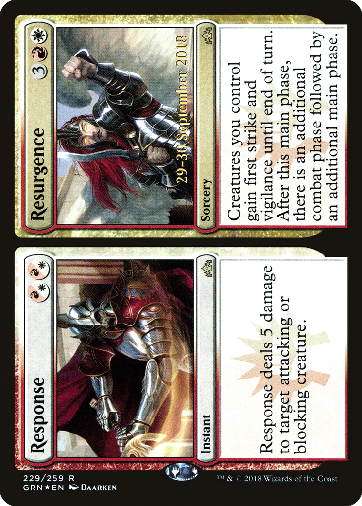 Response // Resurgence (PRE-229S) [Guilds of Ravnica Promos] Foil