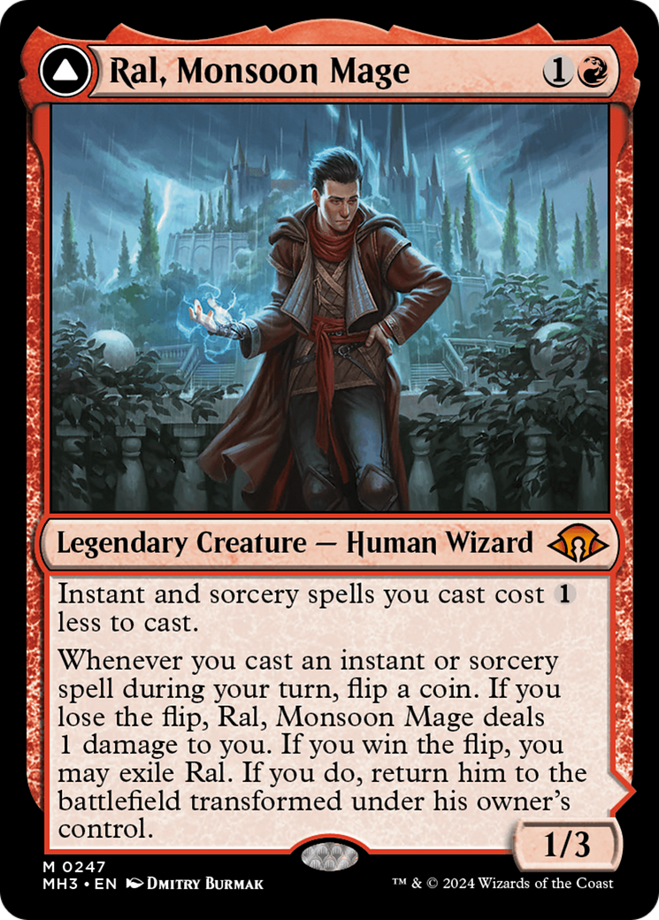 Ral, Monsoon Mage // Ral, Leyline Prodigy (MH3-247) [Modern Horizons 3] Foil