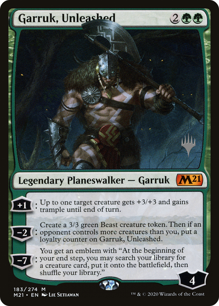 Garruk, Unleashed (PPM21-183P) [Promo Pack: Core Set 2021 Promos] Foil