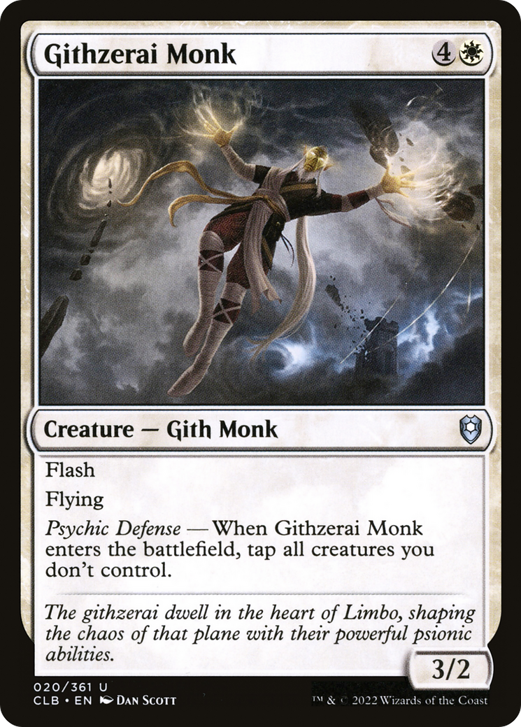 Githzerai Monk (CLB-020) [Commander Legends: Battle for Baldur's Gate] Foil