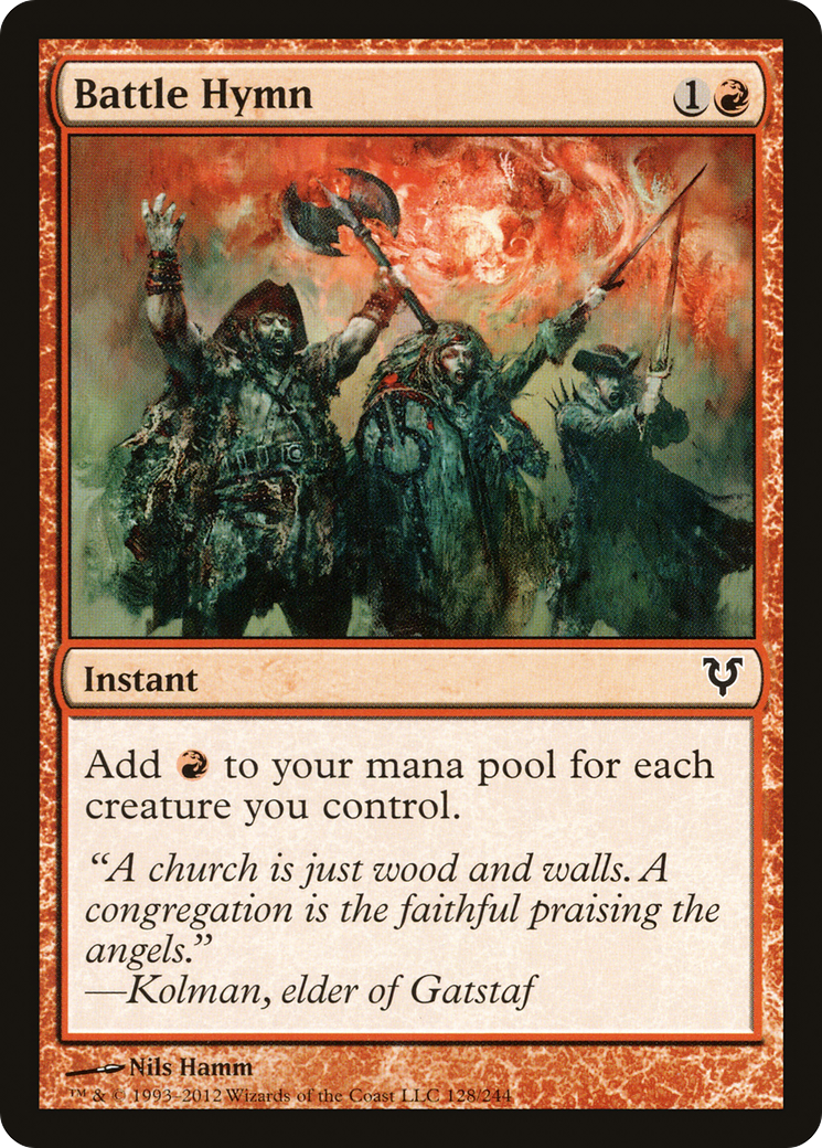Battle Hymn (AVR-128) [Avacyn Restored] Foil