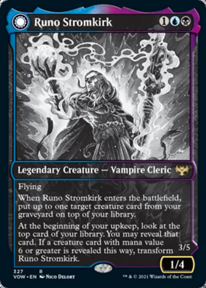 Runo Stromkirk // Krothuss, Lord of the Deep (VOW-327) [Innistrad: Crimson Vow]: (Showcase, Double Faced Transform) Foil