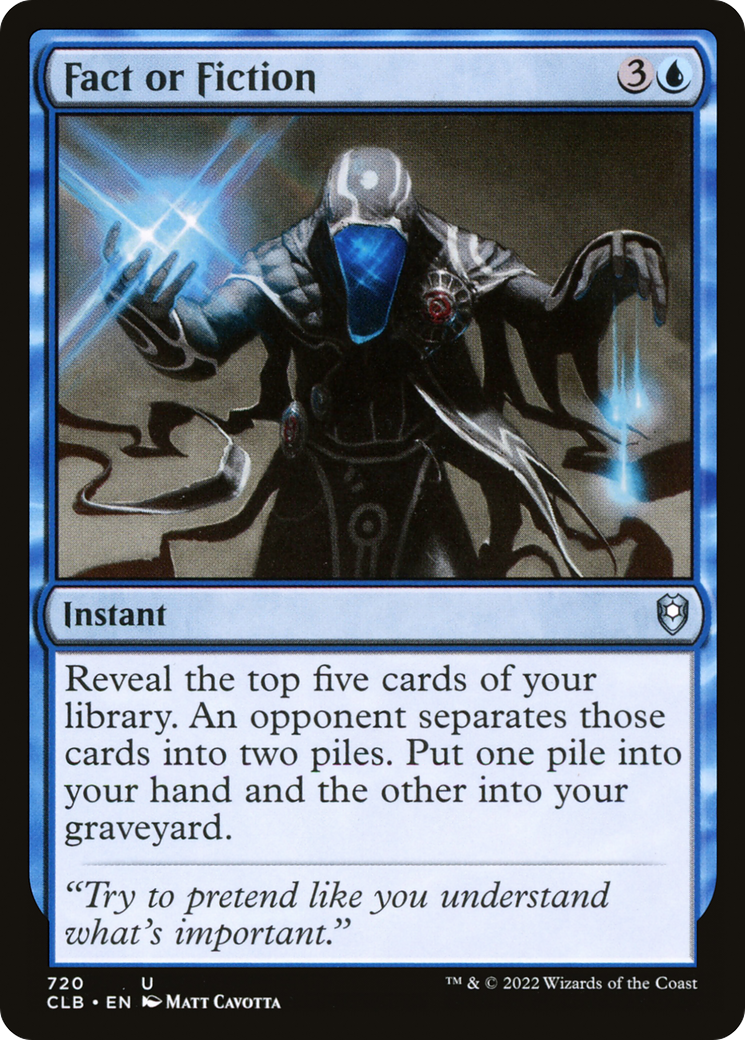 Fact or Fiction (CLB-720) [Commander Legends: Battle for Baldur's Gate]