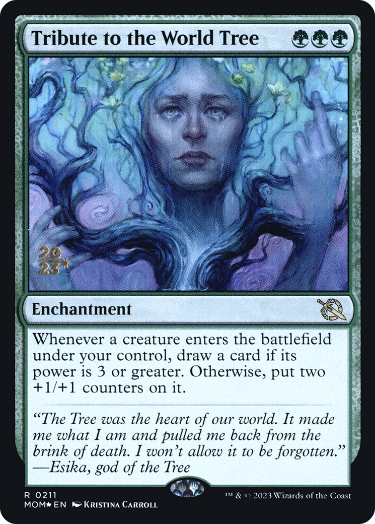Tribute to the World Tree (PRE-211S) [March of the Machine Promos] Foil