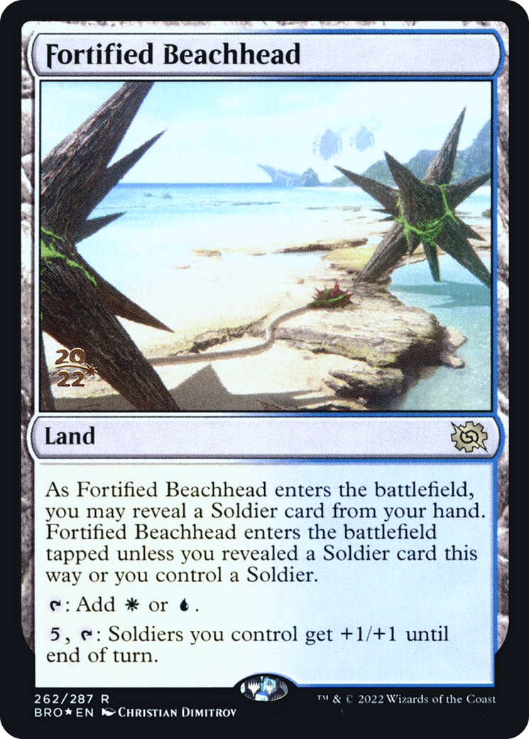 Fortified Beachhead (PRE-262) [The Brothers' War Promos] Foil