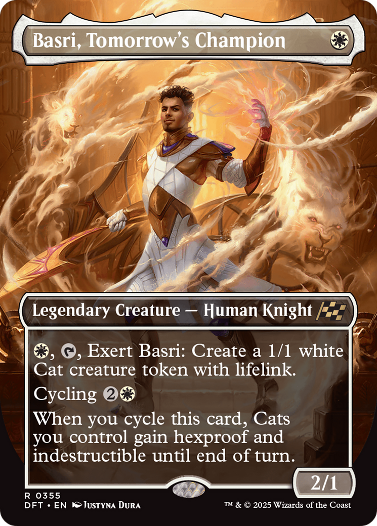 Basri, Tomorrow's Champion (DFT-355) [Aetherdrift] (Borderless) Foil