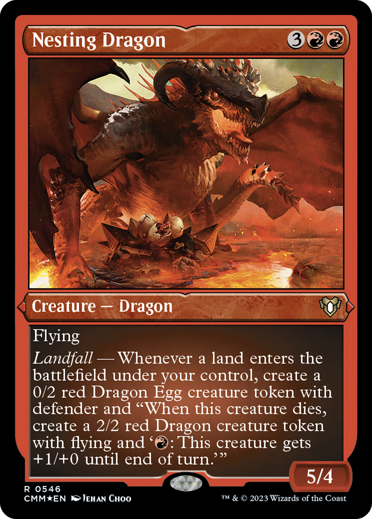Nesting Dragon (CMM-546) [Commander Masters] Etched Foil
