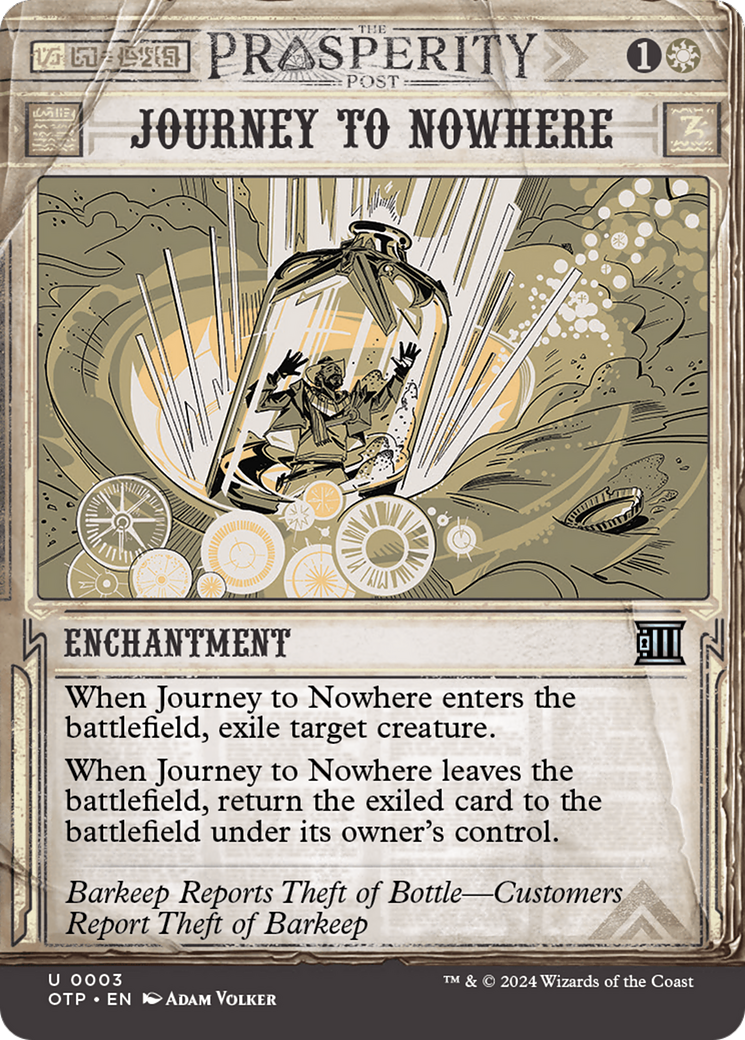 Journey to Nowhere (OTP-003) [Breaking News]: (Showcase) (Borderless) Foil