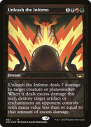 Unleash the Inferno (Gilded Foil) (SNC-402) (Showcase) [Streets of New Capenna] Foil