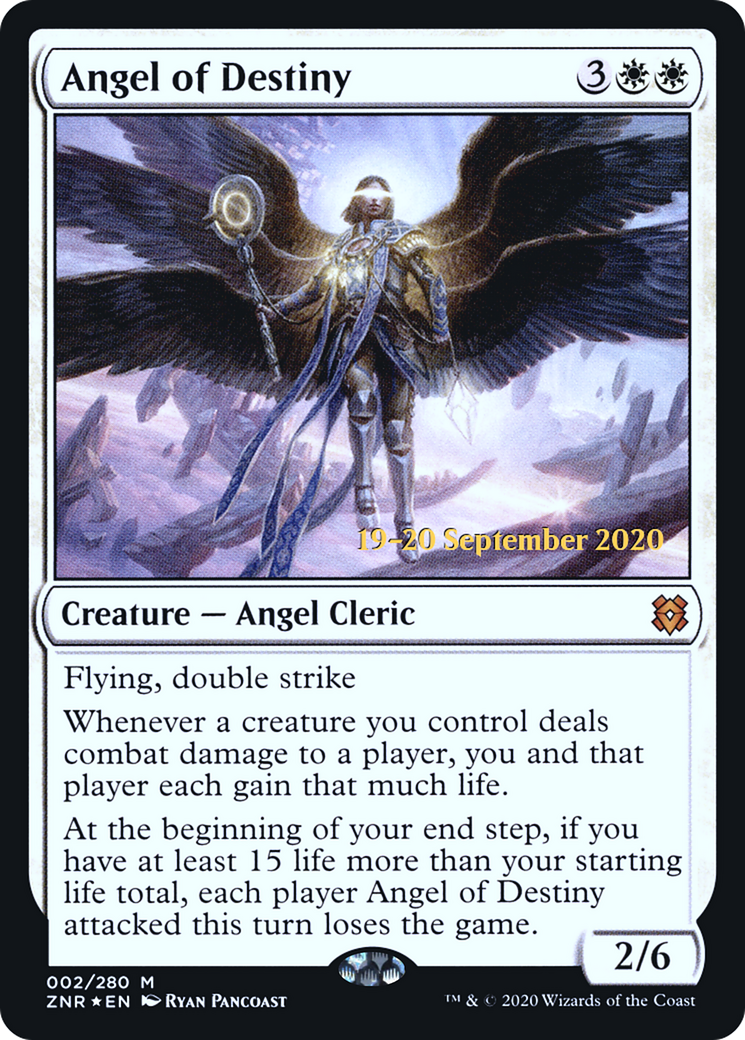 Angel of Destiny (PRE-02S) [Zendikar Rising Promos] Foil