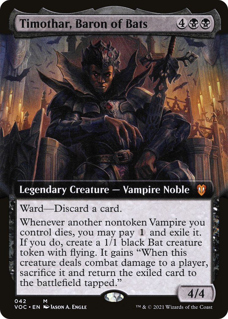 Timothar, Baron of Bats (Extended Art) (VOC-042) [Crimson Vow Commander]