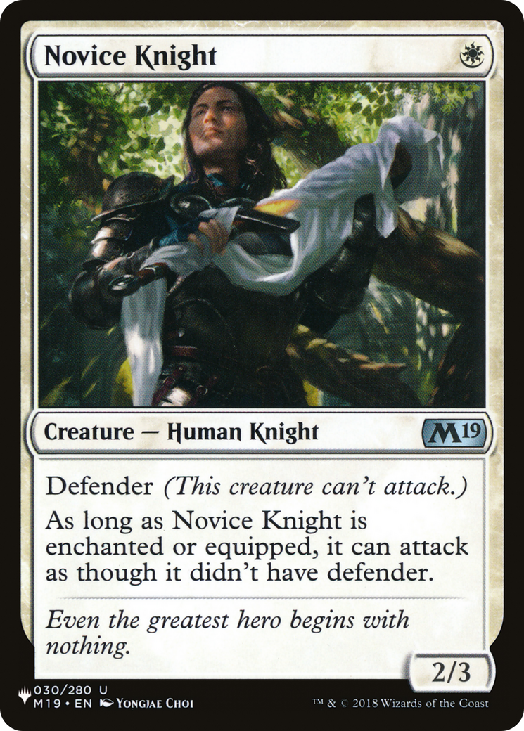Novice Knight (LIST-M19-30) [The List]