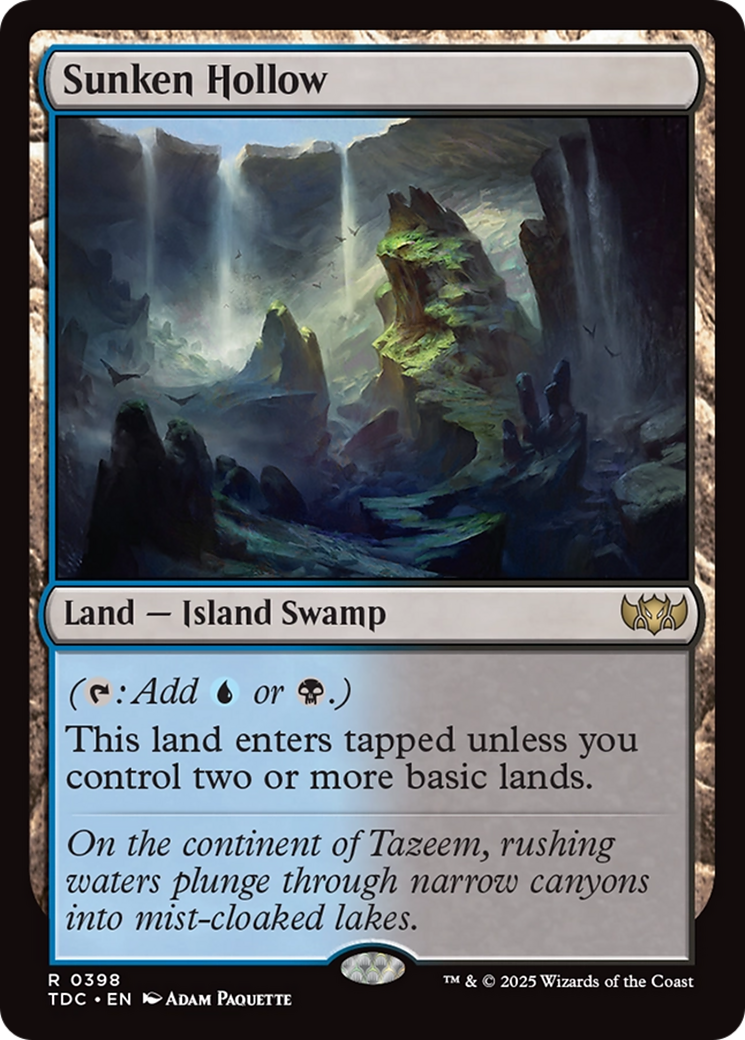 Sunken Hollow (TDC-398) [Commander: Tarkir: Dragonstorm]