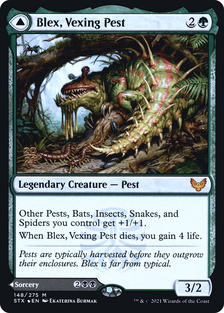 Blex, Vexing Pest (PRE-148S) [Strixhaven: School of Mages Promos] Foil