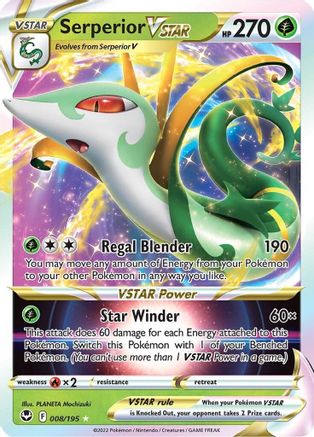 Serperior VSTAR 8/195 - [SWSH12 Silver Tempest] Holofoil