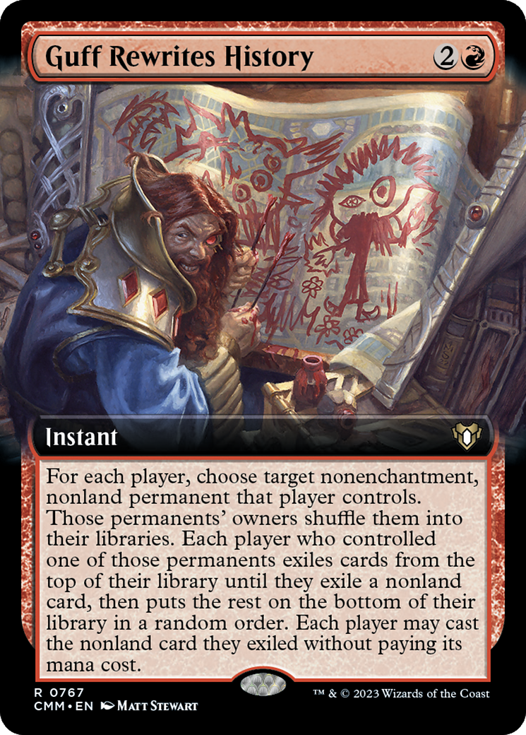 Guff Rewrites History (CMM-767) [Commander Masters]: (Extended Art) Foil