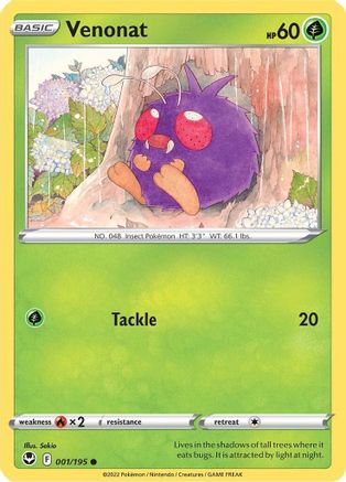Venonat 1/195 - [SWSH12 Silver Tempest] Reverse Holofoil