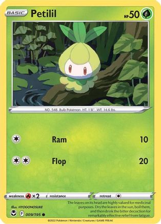 Petilil 9/195 - [SWSH12 Silver Tempest] Reverse Holofoil