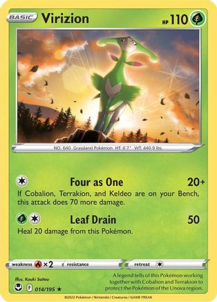 Virizion 14/195 - [SWSH12 Silver Tempest] Reverse Holofoil