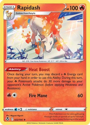 Rapidash 22/195 - [SWSH12 Silver Tempest] Reverse Holofoil