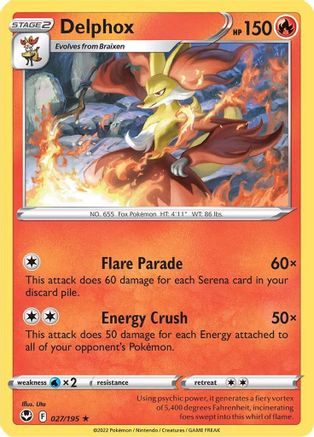Delphox 27/195 - [SWSH12 Silver Tempest] Reverse Holofoil