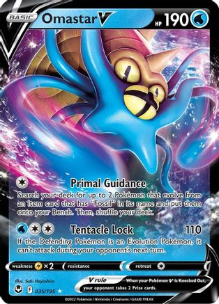 Omastar V 35/195 - [SWSH12 Silver Tempest] Holofoil