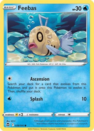 Feebas 39/195 - [SWSH12 Silver Tempest] Reverse Holofoil