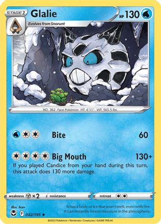 Glalie 42/195 - [SWSH12 Silver Tempest]