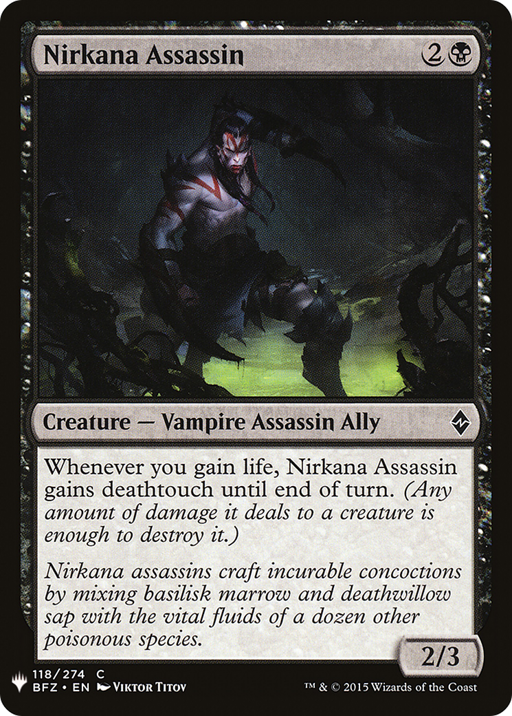 Nirkana Assassin (LIST-BFZ-118) [The List]